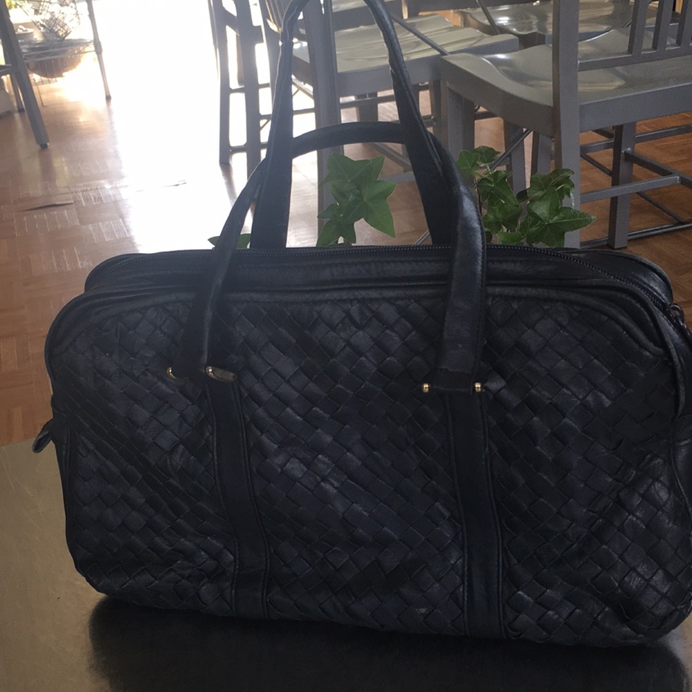 Aspects/ Vintage/ Woven/Leather/ Satchel/